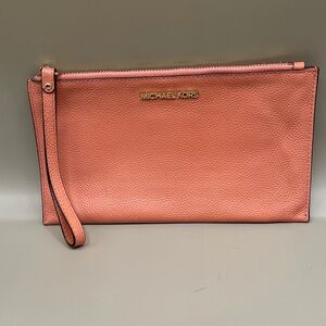 Michael Kors Coral Wristlet Clutch